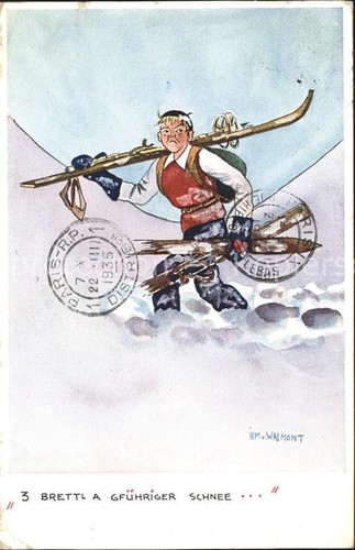 Skifahren ski künstlerkarte - skifahren,