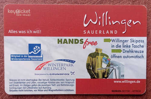 Eine tag liftkarte - eine,
