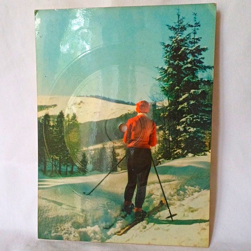 Schallplatte ansichtskarte - schallplatte,