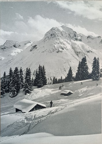 Ansichtskarte skigebiet - ansichtskarte,