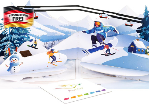 Skigebiet karte für - 3d,