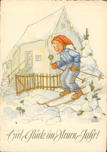 Glückwunsch neujahr auf ski - neujahr,,