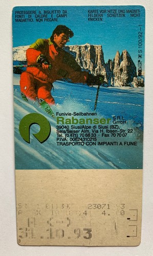 Skipass fahrkarte rabanser - fahrkarte,