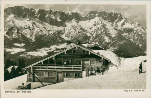 Ansichtskarte skihütte - ansichtskarte,